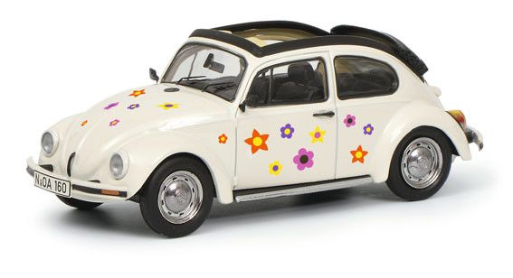 VW Kever Open Air, Blumen-Dekor,wit