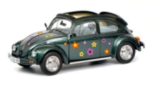 VW Kever Open Air, Blumen-Dekor, groen